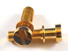 #3095-2 “Vintage” Steel Tailpiece Studs Gloss Gold, For Gibson® and other USA made guitars