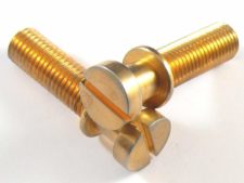 #3095-3 “Vintage” Steel Tailpiece Studs Aged Gold, For Gibson® and other USA made guitars