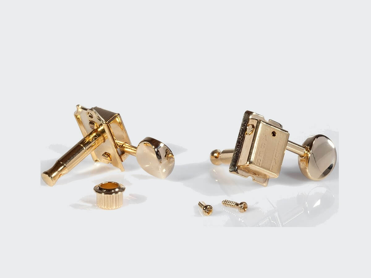 #3510-2 Faber® 6 Inline Tuners, Gloss Gold