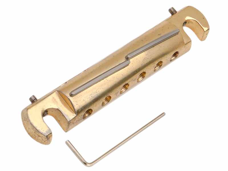 #3431 LEFT HANDED Tone-Bar™ Compensated Wrap Tailpiece/Bridge Aged Gold - TITANIUM BARS