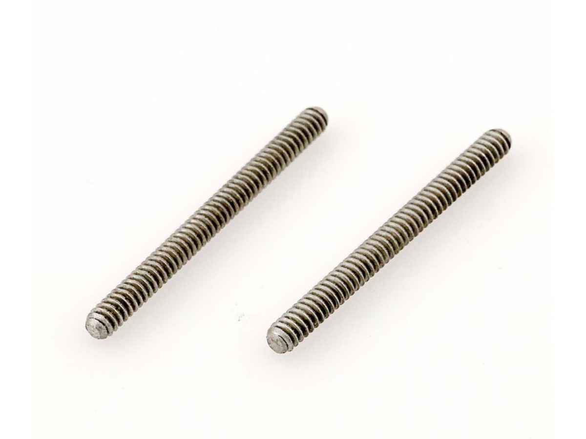 #3084-0-XL Extra Long ABR-1 (6-32) Bridge Posts, GERMAN BELL BRASS, gloss nickel plated, PAIR